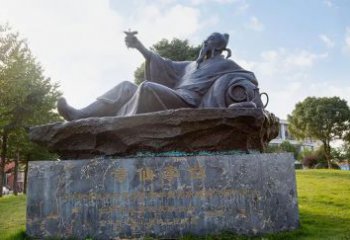 園林李白雕塑 大型景觀古代雕塑 中式詩人雕塑