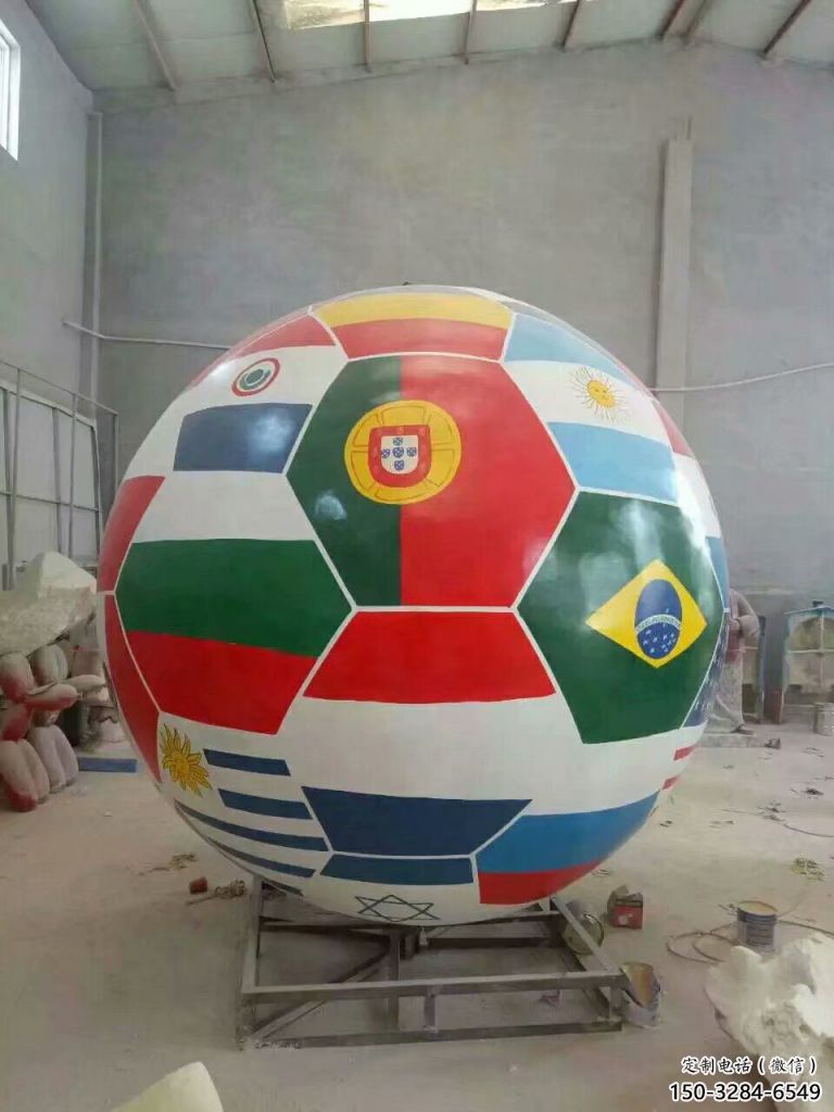 景觀足球雕塑 仿真景觀球形雕塑 景觀球類(lèi)雕塑