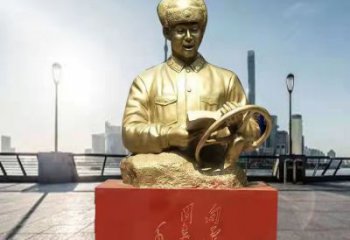 戶外雷鋒雕塑 噴漆景觀古代雕塑 胸像英雄雕塑