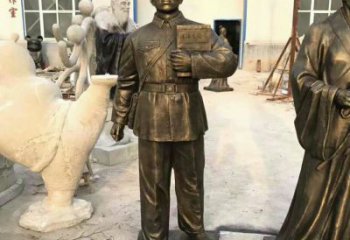 景觀雷鋒雕塑 仿真景觀古代雕塑 黃銅英雄雕塑