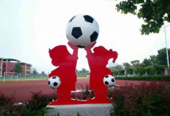 大門口足球雕塑 發光公園球形雕塑 仿真球類雕塑