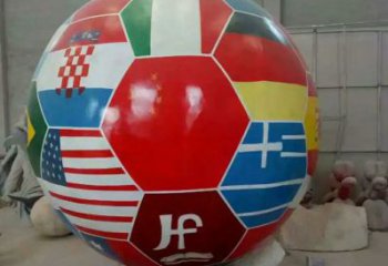 街頭足球雕塑 大型別墅區球體雕塑 鋼管球類雕塑