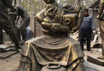 彩繪釀酒雕塑 現(xiàn)代民俗雕塑 公園酒文化雕塑