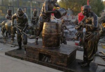 房地產(chǎn)釀酒雕塑 現(xiàn)代景觀酒文化雕塑 仿真民俗雕塑