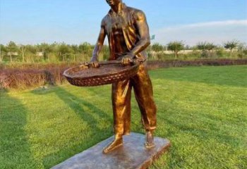 噴漆茶道雕塑 中式村口民俗雕塑 草地制茶雕塑