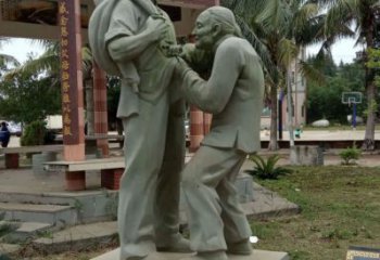 房地產孝道雕塑 現代景觀人物雕塑 幾何文化雕塑