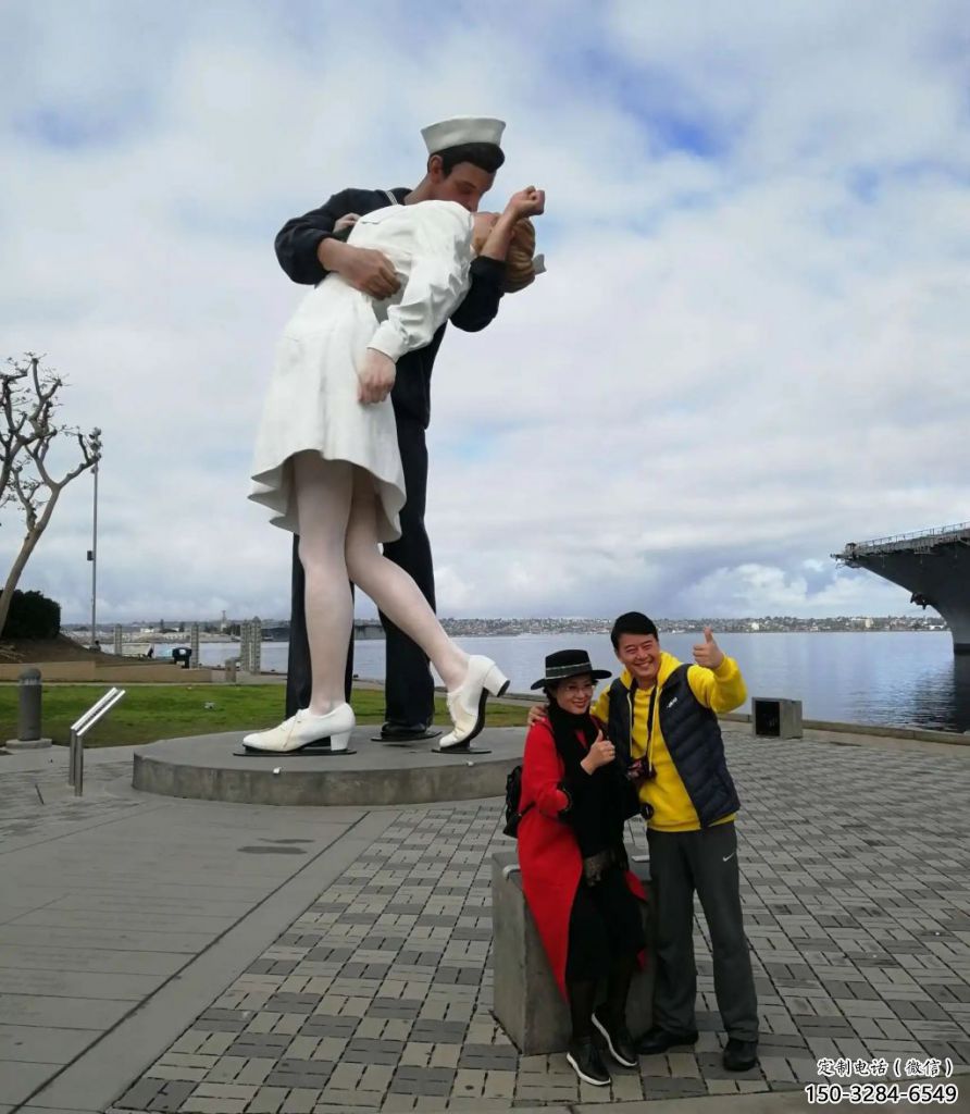 園林愛情雕塑 大型戀人雕塑 中式親吻雕塑