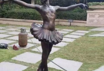 烤漆舞蹈雕塑 大型演員雕塑 室內跳舞雕塑