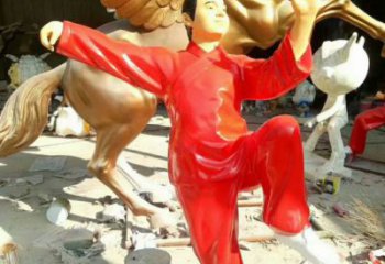 賓館武術雕塑 烤漆練拳雕塑 大型練拳雕塑