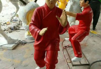 景觀武術雕塑 仿真練拳雕塑 功夫雕塑