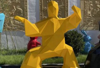 酒店武術雕塑 景觀美陳功夫雕塑 現代練拳雕塑