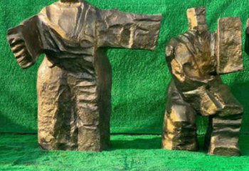 農村武術雕塑 抽象藝術練拳雕塑 烤漆功夫雕塑