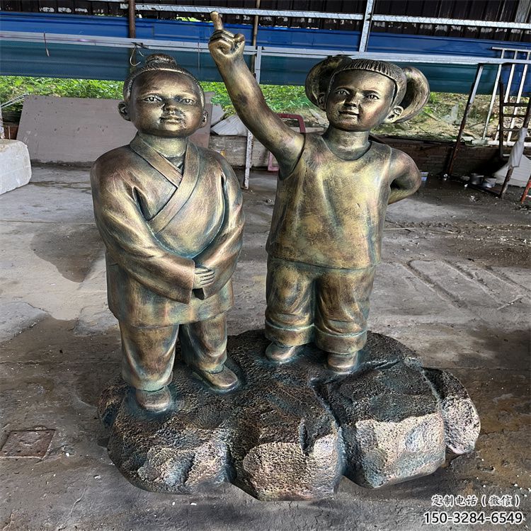 房地產看書雕塑 現代人物雕塑 幾何學生雕塑