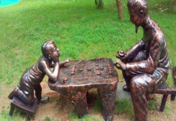 戶外下象棋雕塑 噴漆雕塑 抽象民俗雕塑