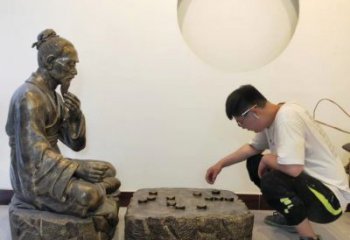 街頭下象棋雕塑 大型民俗雕塑 別墅區(qū)民俗雕塑