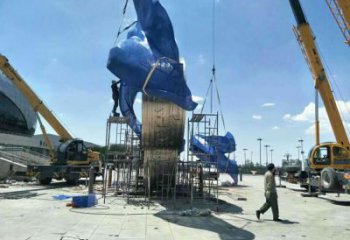 運動場建筑雕塑，不銹鋼五環雕塑，景區烤漆建筑雕塑