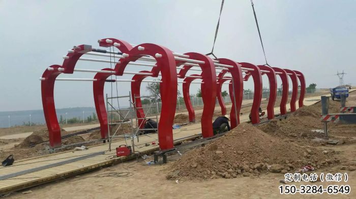 大門雕塑 景觀美陳雕塑 噴漆拱門雕塑