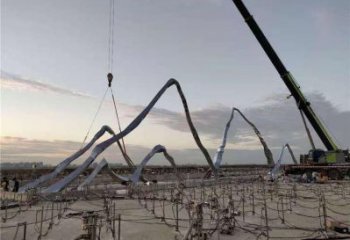 大型大門雕塑 歐式步行街雕塑 彩繪拱門雕塑