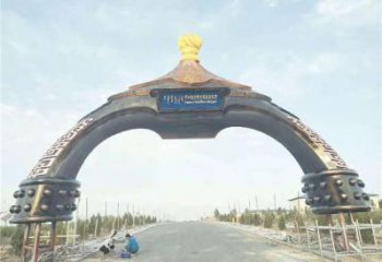 廣場大門雕塑 抽象景觀雕塑 烤漆拱門雕塑