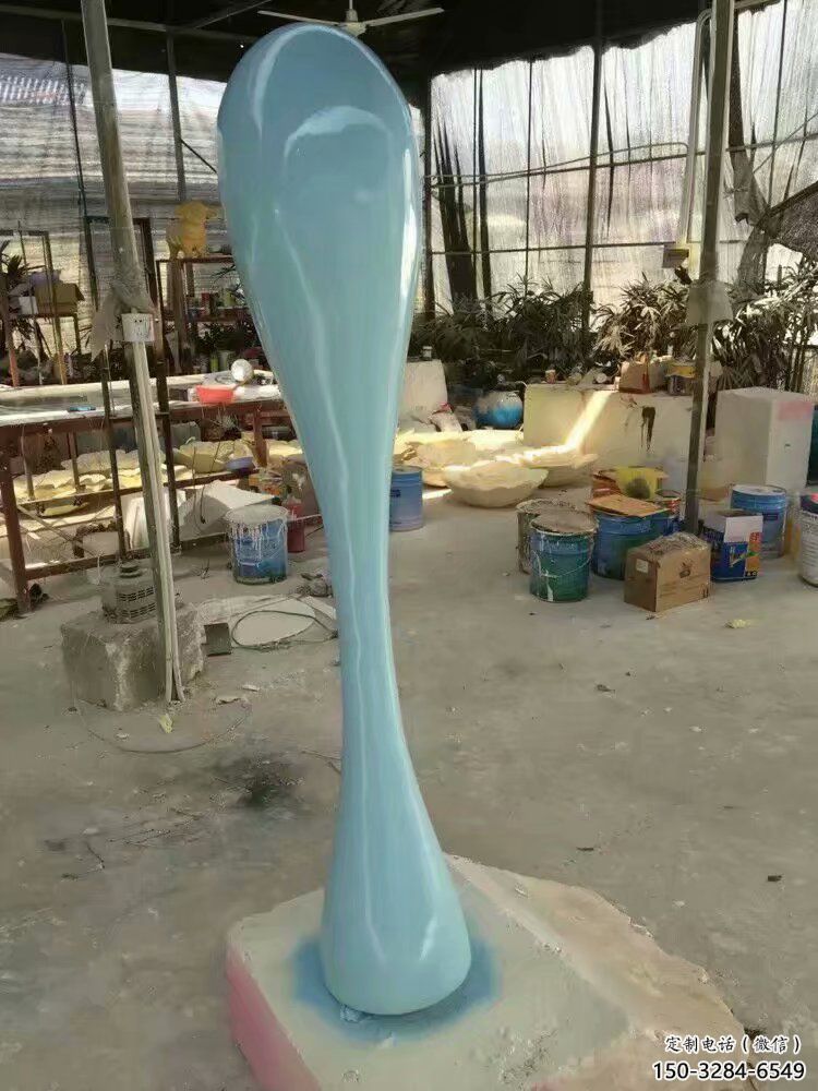 廣場(chǎng)水珠雕塑 抽象淚滴雕塑 烤漆雕塑