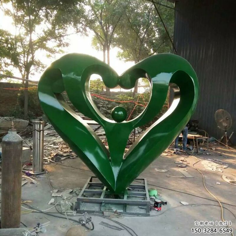 仿真愛心雕塑 電鍍現(xiàn)代雕塑 廣場(chǎng)雕塑