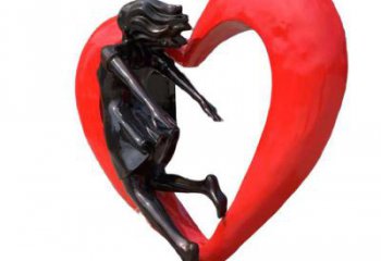 大門口愛心雕塑 發(fā)光公園雕塑 仿真雕塑