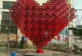 草地心形雕塑 現(xiàn)代校園雕塑 大型愛情雕塑