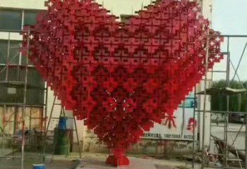 酒店心形雕塑 景觀美陳雕塑 現(xiàn)代愛情雕塑
