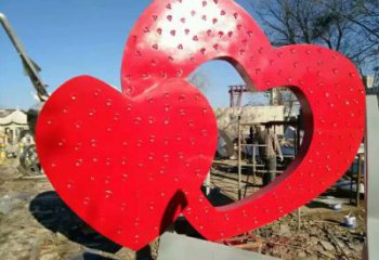 住宅小區心形雕塑 啞光桃心雕塑 公園愛情雕塑