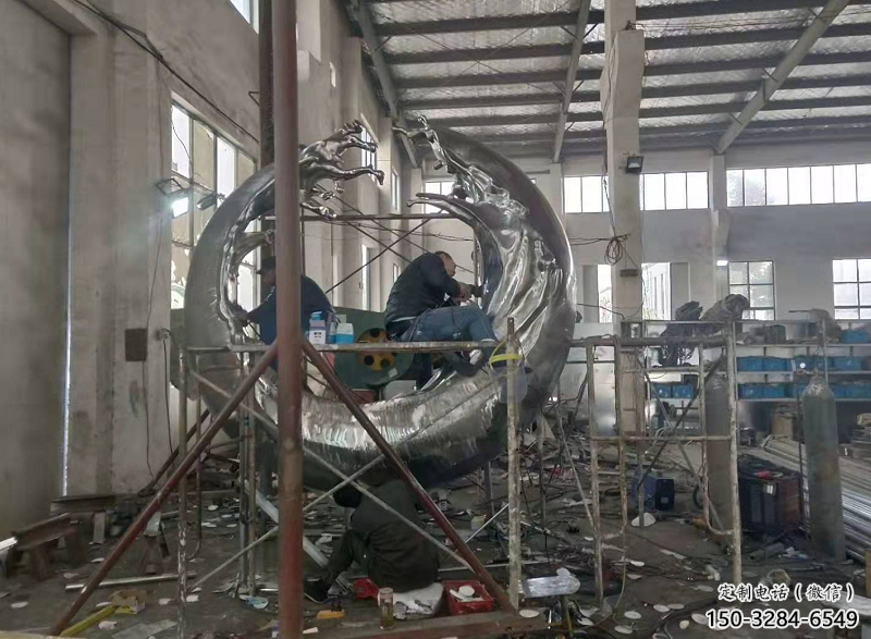 別墅區(qū)浪花雕塑 大型別墅區(qū)波浪雕塑 剪影波浪雕塑