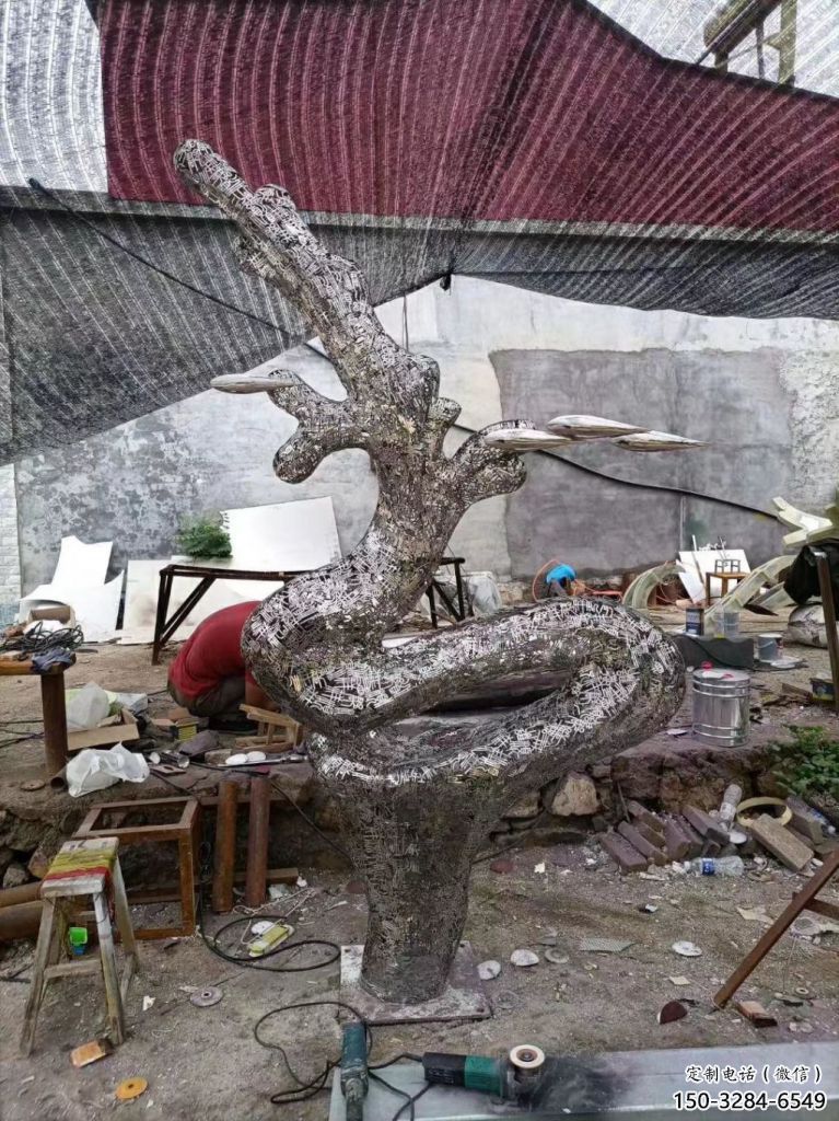 房地產(chǎn)浪花雕塑 剪影海浪雕塑 鍛造波浪雕塑