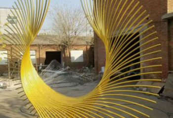 草地鳳尾雕塑 現(xiàn)代校園雕塑 大型雕塑