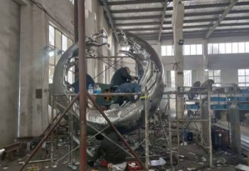 別墅區浪花雕塑 大型別墅區波浪雕塑 剪影波浪雕塑