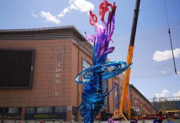 公園浪花雕塑 創意企業波浪雕塑 美陳波浪雕塑