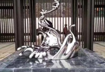 浪花雕塑 抽象藝術波浪雕塑 烤漆波浪雕塑