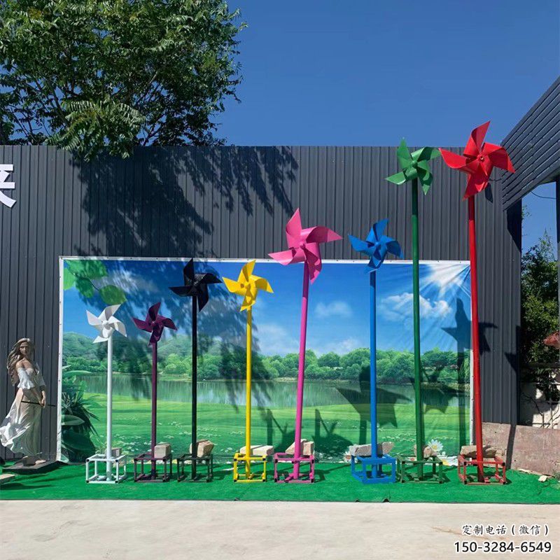 室內風車雕塑 仿真風動雕塑 大型旋轉雕塑