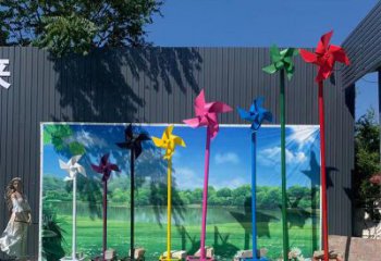 室內(nèi)風(fēng)車雕塑 仿真風(fēng)動(dòng)雕塑 大型旋轉(zhuǎn)雕塑