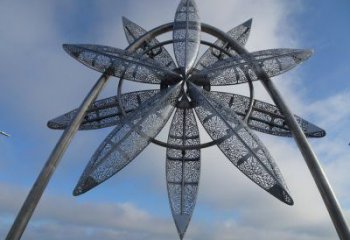 園林風(fēng)車雕塑 大型風(fēng)動(dòng)雕塑 中式旋轉(zhuǎn)雕塑