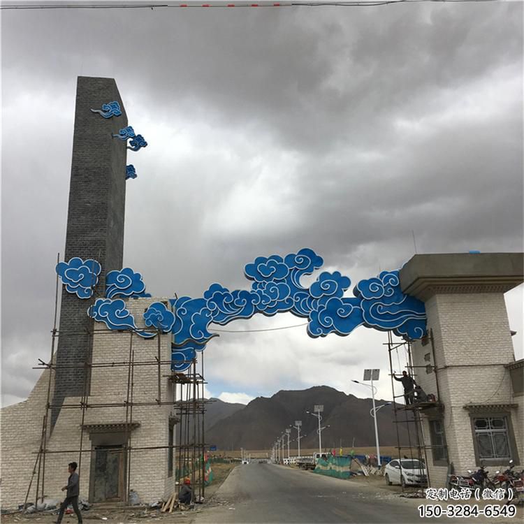 步行街云彩雕塑 游樂場云團雕塑 鑄造祥云雕塑