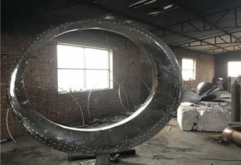 房地產(chǎn)月牙雕塑 剪影雕塑 鍛造月亮牙雕塑