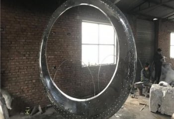 廣場(chǎng)月牙雕塑 抽象雕塑 烤漆月亮牙雕塑