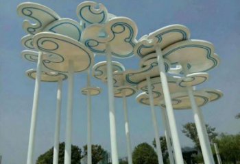 村口云彩雕塑 啞光云團(tuán)雕塑 公園祥云雕塑
