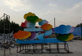 大門口云彩雕塑 發(fā)光公園祥云雕塑 仿真祥云雕塑