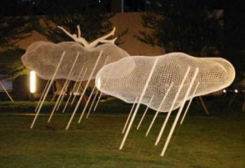 大型商場云彩雕塑 仿真云團(tuán)雕塑 鏡面祥云雕塑