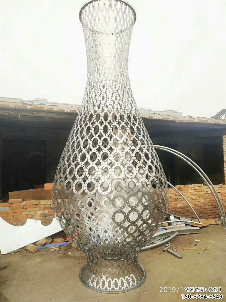 公園花瓶雕塑 創意企業瓶子雕塑 美陳瓶子雕塑