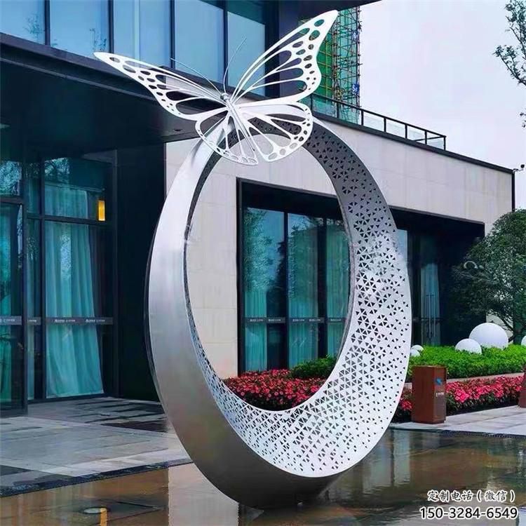 戶外磁鐵雕塑 噴漆雕塑 燈光u型雕塑