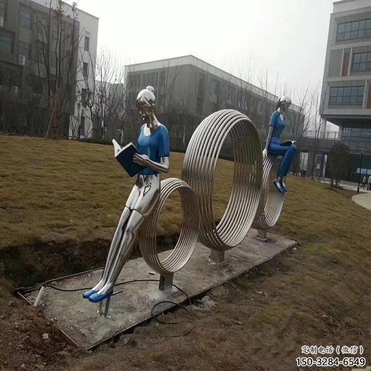 公園自行車雕塑 戶外體育雕塑 抽象運(yùn)動員雕塑