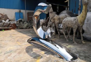 庭院磁鐵雕塑 公園u型雕塑 鍛造u型雕塑