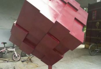 公園正方形雕塑 創(chuàng)意企業(yè)方塊雕塑 美陳正方體雕塑