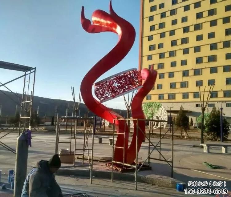 水景大鼓雕塑 彩繪剪紙雕塑 現(xiàn)代鑼鼓雕塑